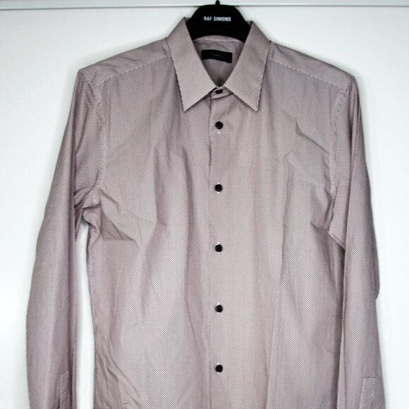 BNWT AW20 THEORY SYLVAIN DK PIMENTO DOUBLE GEOPRINT SHIRT S - Picture 2 of 10